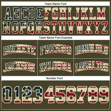 Load image into Gallery viewer, Custom Olive Vintage USA Flag Cream-Red Authentic Throwback Salute To Service Basketball Shorts