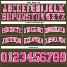 Load image into Gallery viewer, Custom Olive Pink-White Authentic Throwback Salute To Service Basketball Shorts