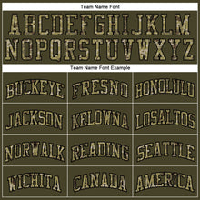 Load image into Gallery viewer, Custom Olive Camo-Black Authentic Throwback Salute To Service Basketball Jersey