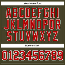 Load image into Gallery viewer, Custom Olive Red-White Authentic Throwback Salute To Service Basketball Jersey