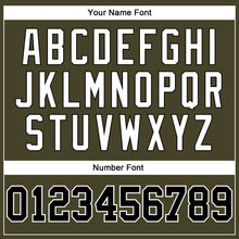 Load image into Gallery viewer, Custom Olive Black-White Authentic Throwback Salute To Service Basketball Jersey