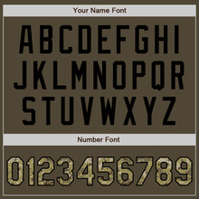 Load image into Gallery viewer, Custom Olive Camo-Black Authentic Salute To Service Baseball Jersey