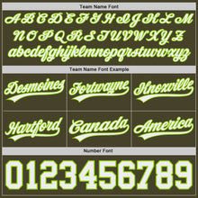 Load image into Gallery viewer, Custom Olive White-Neon Green Authentic Throwback Salute To Service Basketball Shorts