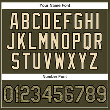 Load image into Gallery viewer, Custom Olive City Cream Pinstripe Camo-Black Authentic Salute To Service Baseball Jersey