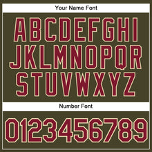 Load image into Gallery viewer, Custom Olive City Cream Pinstripe Crimson Authentic Salute To Service Baseball Jersey