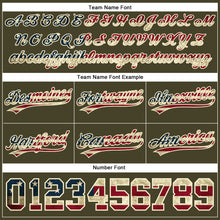Load image into Gallery viewer, Custom Olive Vintage USA Flag Black-Cream Authentic Salute To Service Basketball Shorts