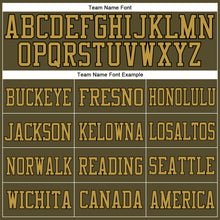 Load image into Gallery viewer, Custom Olive Old Gold-Black Mesh Authentic Salute To Service Football Jersey