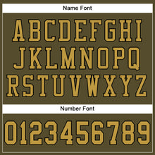 Load image into Gallery viewer, Custom Olive Old Gold-Black Mesh Authentic Salute To Service Football Jersey