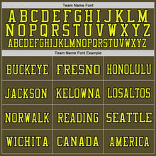 Load image into Gallery viewer, Custom Olive Neon Yellow-Black Mesh Authentic Salute To Service Football Jersey