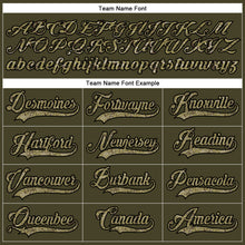 Load image into Gallery viewer, Custom Olive Camo Black-Cream Salute To Service Hockey Lace Neck Jersey