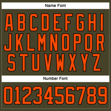 Load image into Gallery viewer, Custom Olive Orange-Black Salute To Service Hockey Lace Neck Jersey