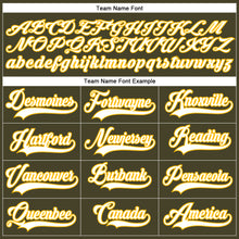 Load image into Gallery viewer, Custom Olive White-Gold Salute To Service Hockey Lace Neck Jersey