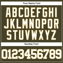 Load image into Gallery viewer, Custom Olive White-Old Gold Authentic Salute To Service Baseball Jersey