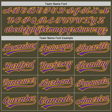 Load image into Gallery viewer, Custom Olive Purple-Gold Authentic Throwback Salute To Service Baseball Jersey