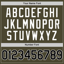 Load image into Gallery viewer, Custom Olive Black-White Authentic Throwback Salute To Service Baseball Jersey