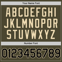 Load image into Gallery viewer, Custom Olive Black-Cream Authentic Throwback Salute To Service Baseball Jersey