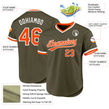 Load image into Gallery viewer, Custom Olive Orange-White Authentic Throwback Salute To Service Baseball Jersey