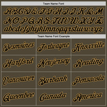 Load image into Gallery viewer, Custom Olive Black-Old Gold Authentic Throwback Salute To Service Basketball Jersey