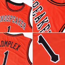 Load image into Gallery viewer, Custom Orange Royal-White Authentic Throwback Basketball Jersey