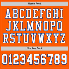 Load image into Gallery viewer, Custom Orange White-Royal Mesh Authentic Throwback Football Jersey