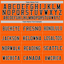 Load image into Gallery viewer, Custom Orange Black-White Mesh Authentic Throwback Football Jersey