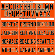 Load image into Gallery viewer, Custom Orange Black-Old Gold Mesh Authentic Football Jersey