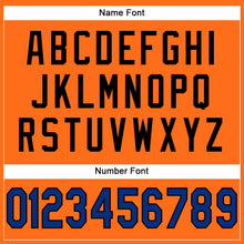 Load image into Gallery viewer, Custom Orange Royal-Black Mesh Authentic Football Jersey