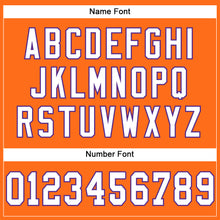 Load image into Gallery viewer, Custom Orange White-Purple Mesh Authentic Football Jersey