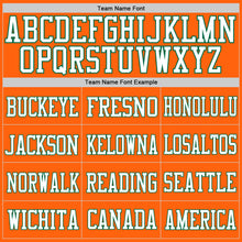 Load image into Gallery viewer, Custom Orange White-Kelly Green Mesh Authentic Football Jersey
