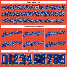 Load image into Gallery viewer, Custom Orange Black Pinstripe Royal-White Authentic Basketball Shorts