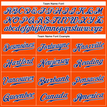 Load image into Gallery viewer, Custom Orange Royal-White Authentic Sleeveless Baseball Jersey
