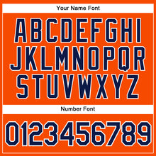 Load image into Gallery viewer, Custom Orange Navy-White Authentic Sleeveless Baseball Jersey