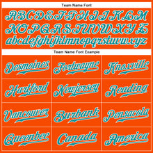 Load image into Gallery viewer, Custom Orange Teal-White Authentic Sleeveless Baseball Jersey