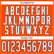 Load image into Gallery viewer, Custom Orange White-Navy Authentic Sleeveless Baseball Jersey