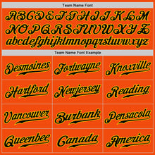 Load image into Gallery viewer, Custom Orange Gold Pinstripe Black-Gold Authentic Baseball Jersey