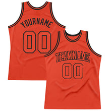 Load image into Gallery viewer, Custom Orange Orange-Black Authentic Throwback Basketball Jersey