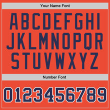 Load image into Gallery viewer, Custom Orange Navy-White Authentic Throwback Basketball Jersey