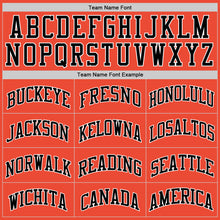 Load image into Gallery viewer, Custom Orange Black-White Authentic Throwback Basketball Jersey