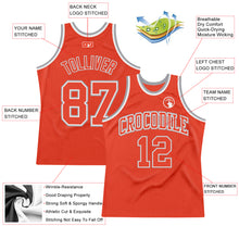 Load image into Gallery viewer, Custom Orange Orange-Gray Authentic Throwback Basketball Jersey