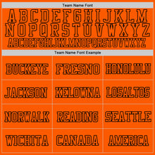 Load image into Gallery viewer, Custom Orange Orange-Black Mesh Authentic Throwback Football Jersey