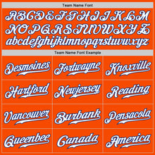 Load image into Gallery viewer, Custom Orange White-Royal Authentic Baseball Jersey