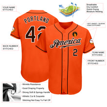 Load image into Gallery viewer, Custom Orange Brown-White Authentic Baseball Jersey