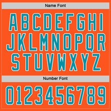 Load image into Gallery viewer, Custom Orange Teal-White Hockey Jersey
