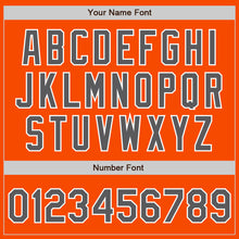 Load image into Gallery viewer, Custom Orange Steel Gray-White Authentic Baseball Jersey