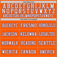 Load image into Gallery viewer, Custom Orange Purple-White Mesh Authentic Football Jersey