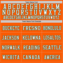 Load image into Gallery viewer, Custom Orange Green-White Mesh Authentic Football Jersey