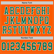 Load image into Gallery viewer, Custom Orange Kelly Green-White Mesh Authentic Football Jersey