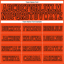 Load image into Gallery viewer, Custom Orange Orange-Black Stitched Cuffed Knit Hat