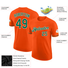 Load image into Gallery viewer, Custom Orange Kelly Green-White Performance T-Shirt