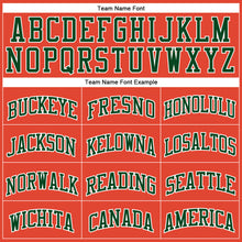 Load image into Gallery viewer, Custom Orange Green-White Authentic Throwback Basketball Jersey